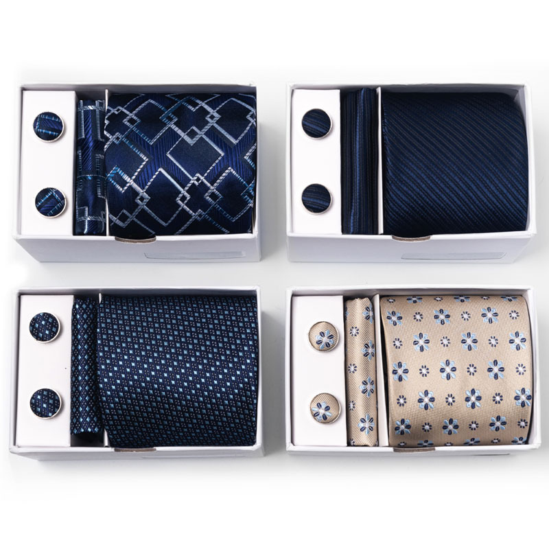 Neck Tie Set Box - Nieuwe heren bloem polka dot meerkleurige