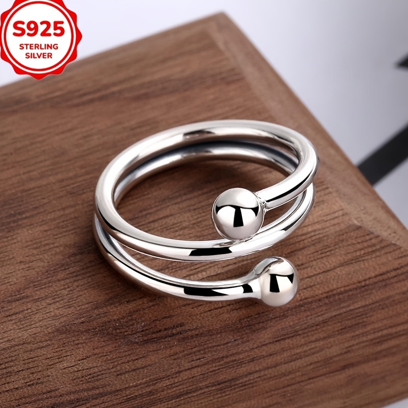 Men'S Minimalist Accessories - Leuke 925 sterling zilveren kralenring voor