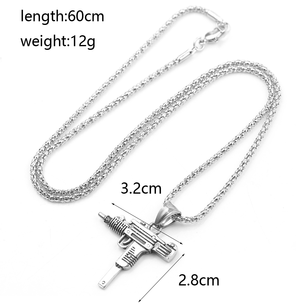 Punk Uzi pistool machinegeweer - Men Accessories Necklace recensie en prijs