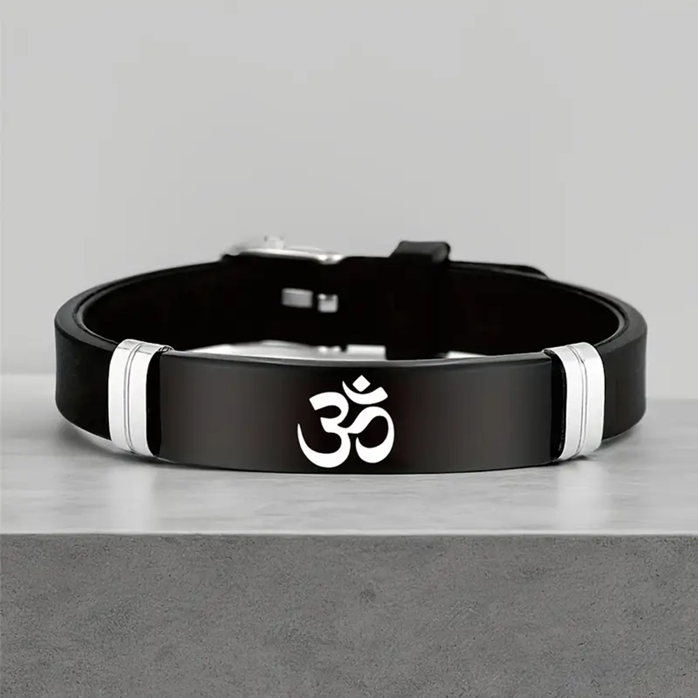 Rvs Indiase Sanskriet OM Armba - Men Accessories India recensie en prijs