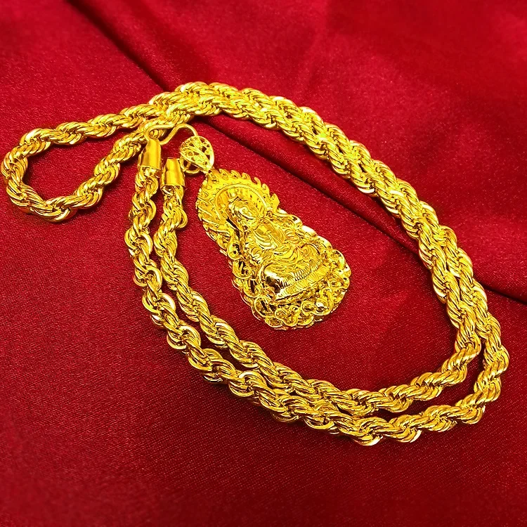 Heren AU999 24K echt gouden ke - Men Accessories Look recensie en prijs