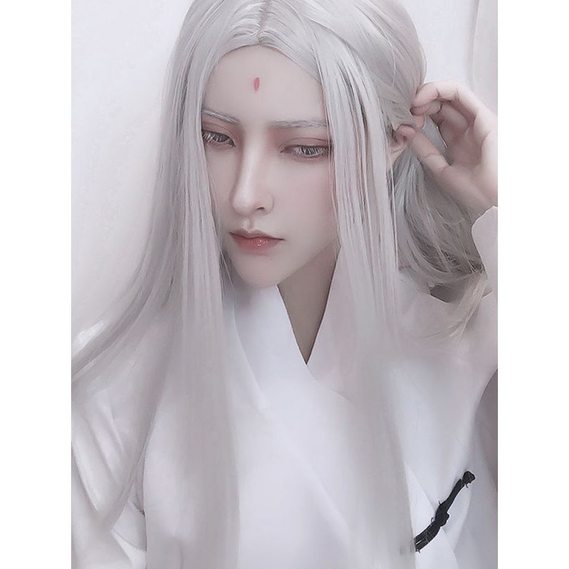 Mannen Hanfu Lang Recht Haar A - Men Accessories For Party recensie en prijs