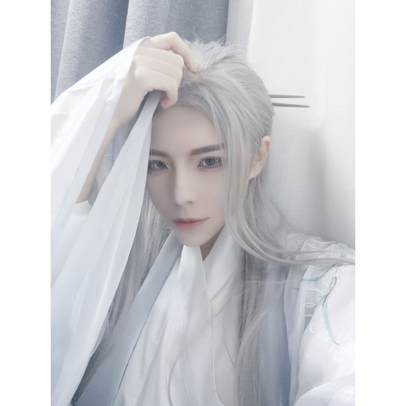 Mannen Hanfu Lang Recht Haar A - Men Accessories For Party recensie en prijs