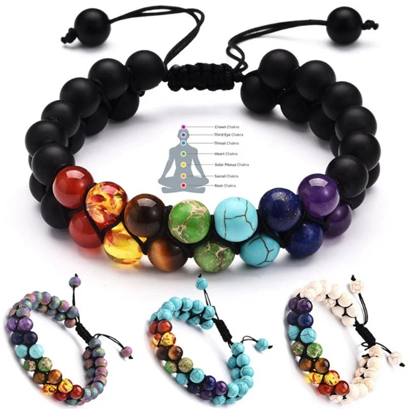 Dubbellaags 7-chakra armbanden - Men Accessories India recensie en prijs