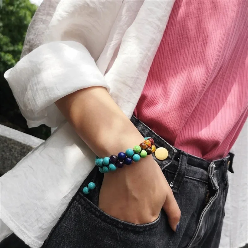 Dubbellaags 7-chakra armbanden - Men Accessories India recensie en prijs